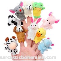 10 Pcs Stuffed Animals Doll Baby Finger Mini Lovely Soft Hand Puppets Plush Small Toy Finger Dolls Cartoon Imaginative Play Stocking Birthday Party Favor Supplies Girls Boys Kids and Toddler B07PWNZG2H